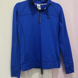 Victoria's Secret Pink blue quarter zip sweatshirt