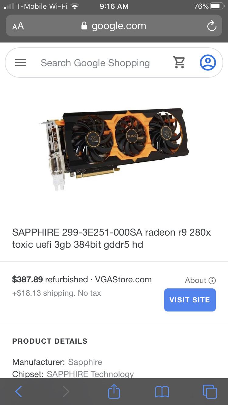 Sapphire Radeon r280x toxic