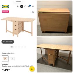 IKEA Wood Norden Gateleg Table