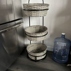 3 Tier Wicker Basket