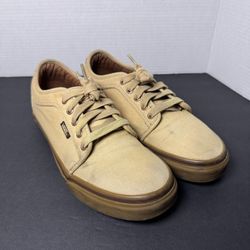 Vans Chukka Low PRO - Tan Canvas & Gum Sole Skate Shoes Canvas Skate Sneakers sz 9.5