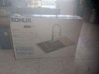 Fregadero KOHLER PROVO — Kit Completo Acero Inoxidable NUEVO EN CAJA