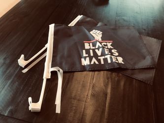 Double sided BLM car flag