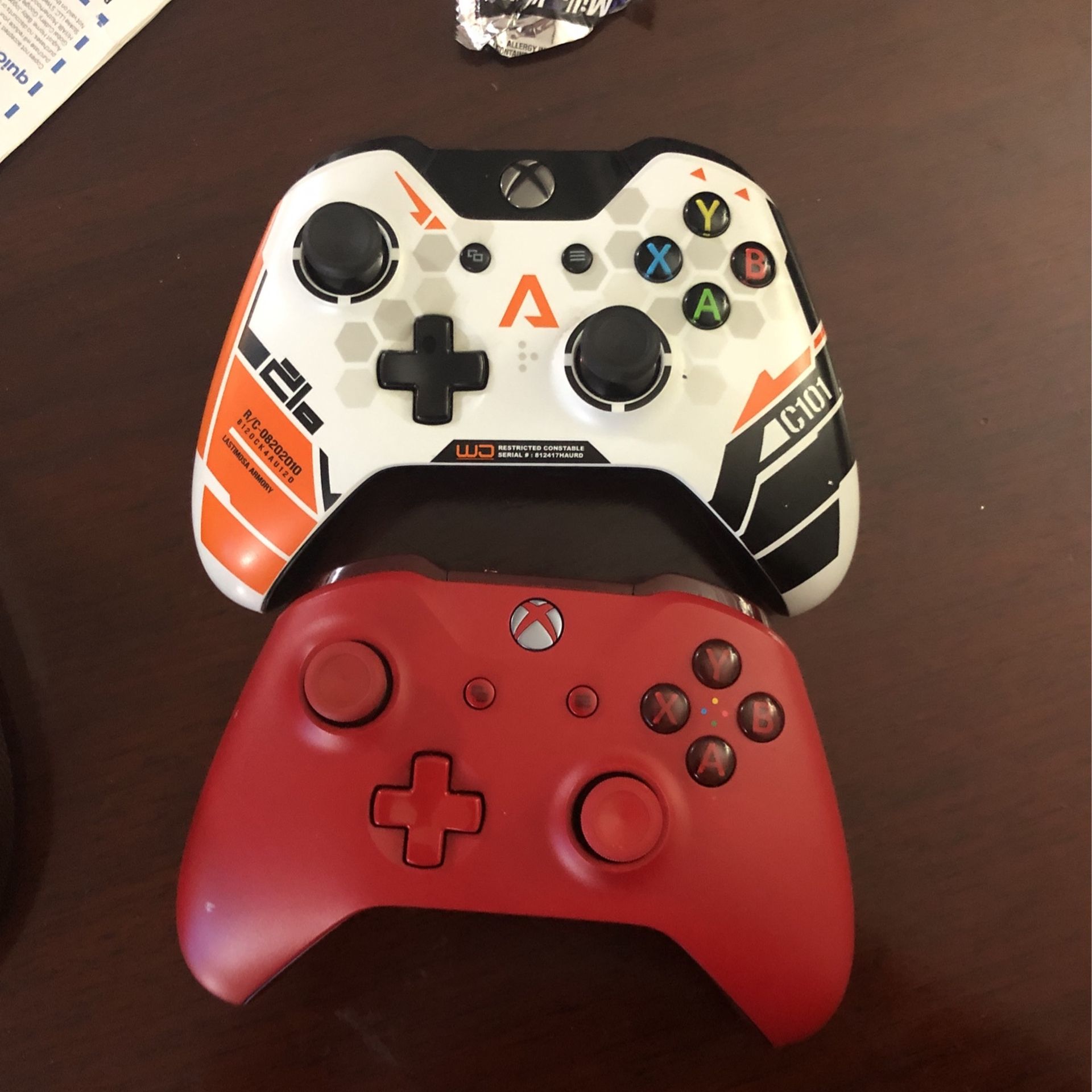 Two Xbox One Controllers They Come As A Pair