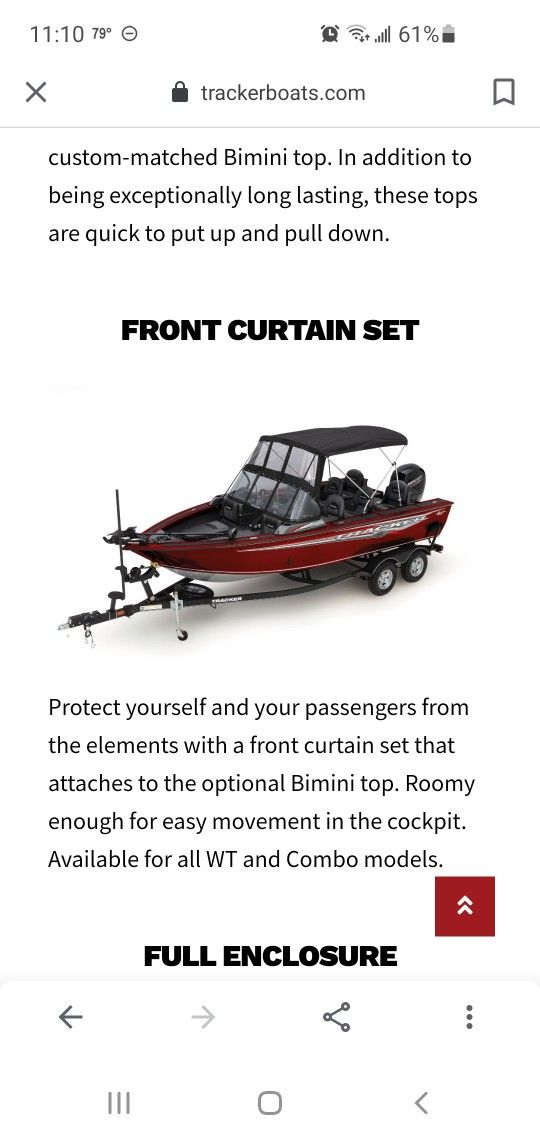 Tracker Marine 3 pc Bimini Top Set