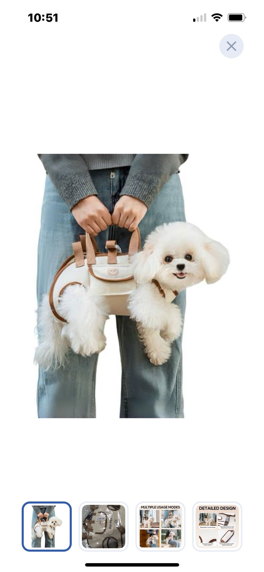 “New”Unique Pet Carrier Sling&Backpack,crossbody (shoulder Strap And Handles)retail$59