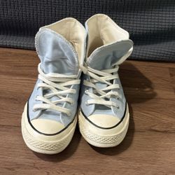 Converse Chuck Taylor All Star Light Blue Lace-Up High Top Canvas Sneakers
