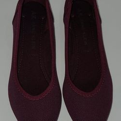 Women's Anne Klein Pointed Toe Flats Color Burgandi Size 8.5