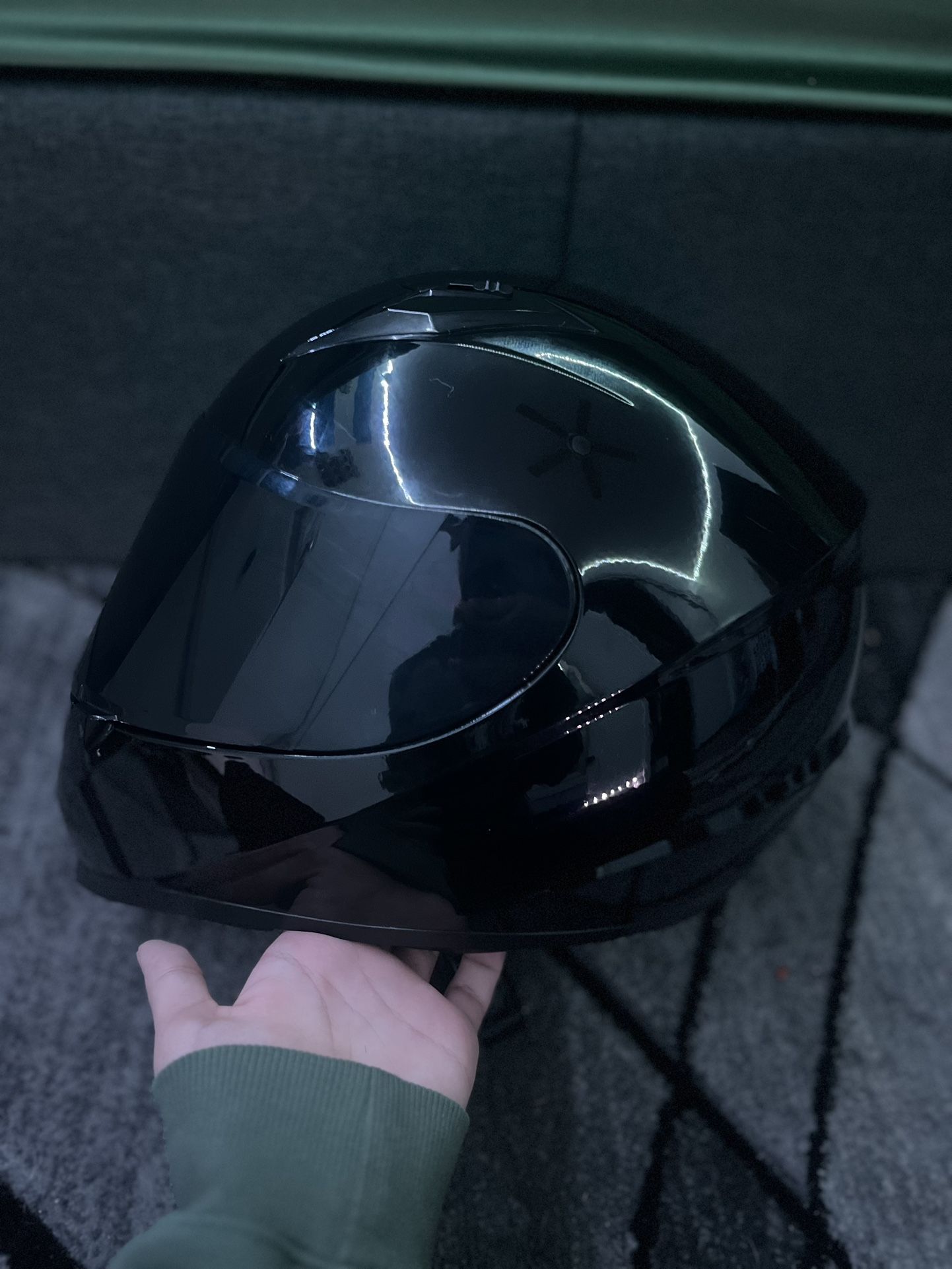 Black GLX helmet 