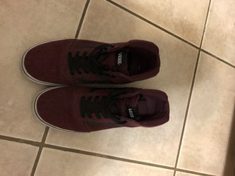 Sk8-hi burgundy vans (size 12)