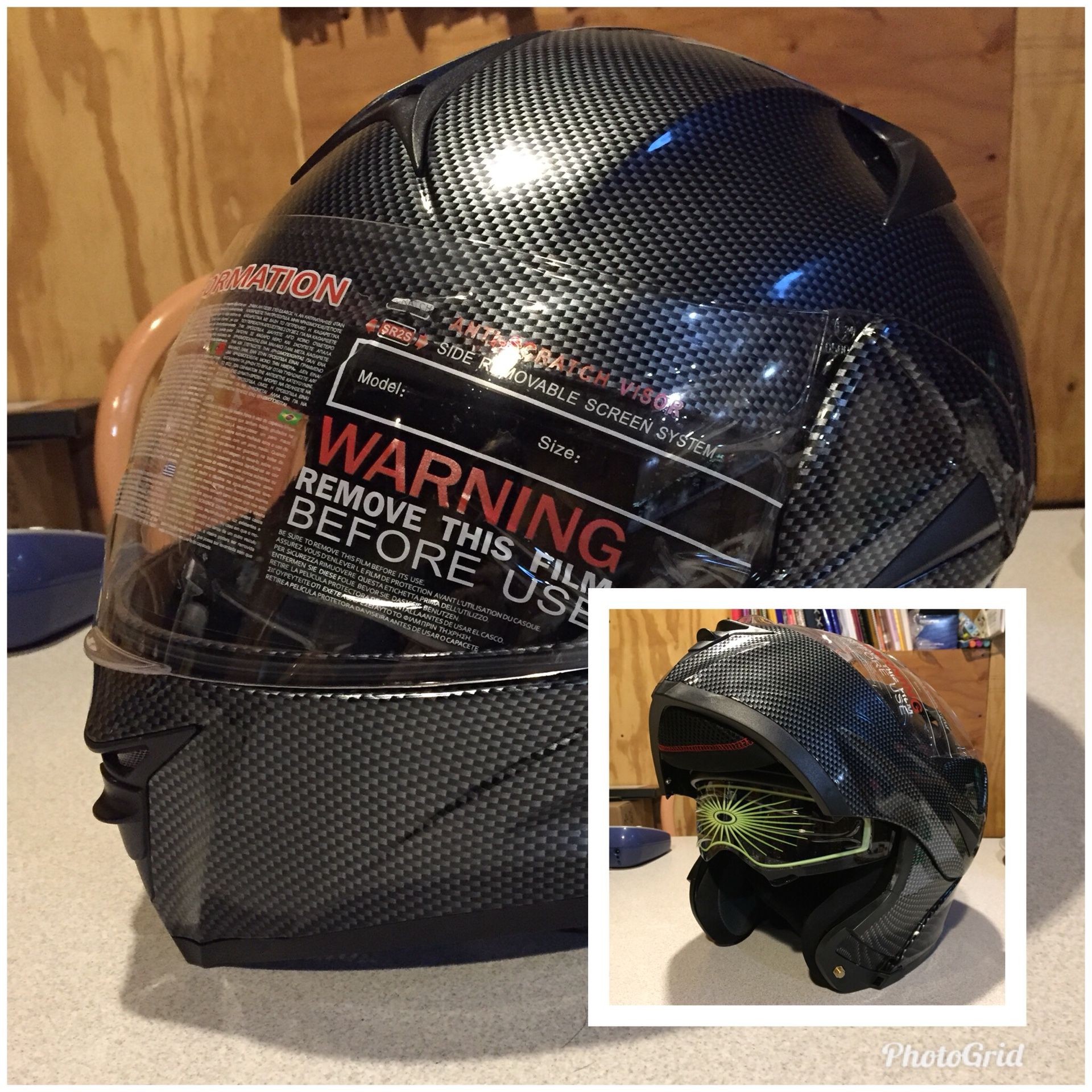 Brand New Dual visor modular flip motorcycle helmet BFVV