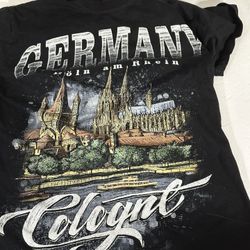 SK Print 100% Cotton Black Germany Tee Size S Limited Edition Good Condition 