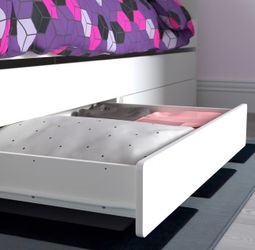 IKEA Bed frame w/pull-out bed + storage, white, Twin