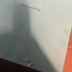Tiffany Open Heart Pendant Necklace 
