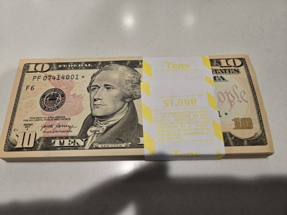 100 $10 Dollar Star Notes Consecutive