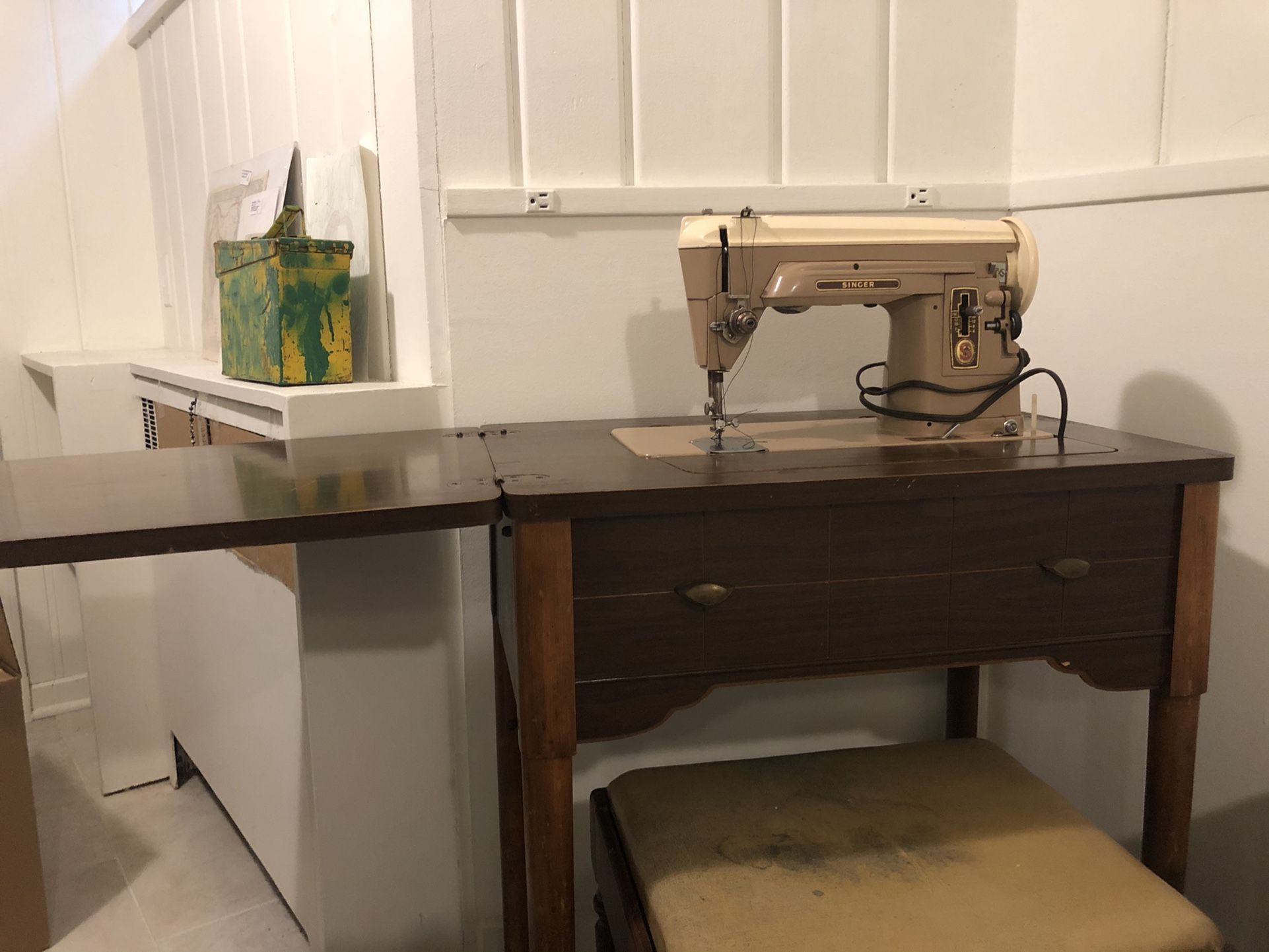 Desk With Internal Singer Sewing Machine