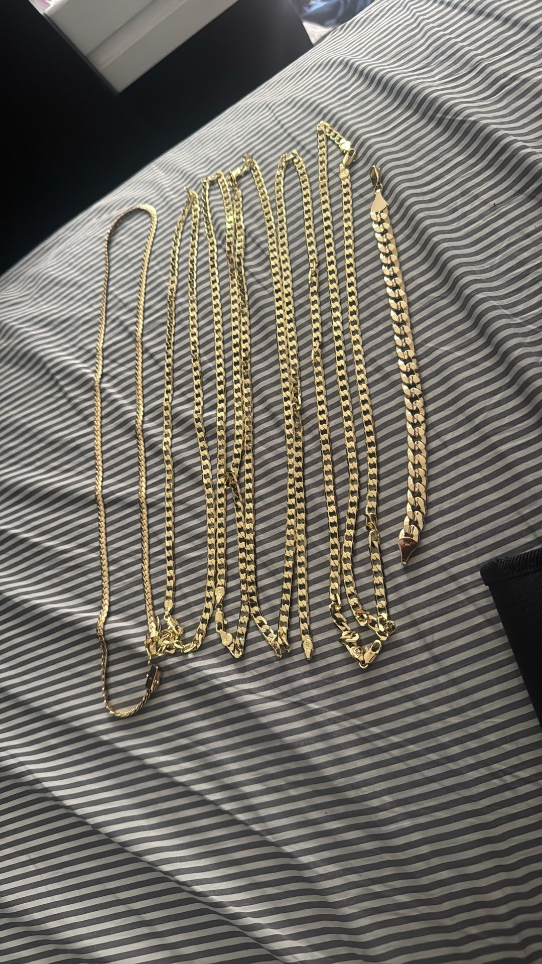 gold plated 14k chains 24in