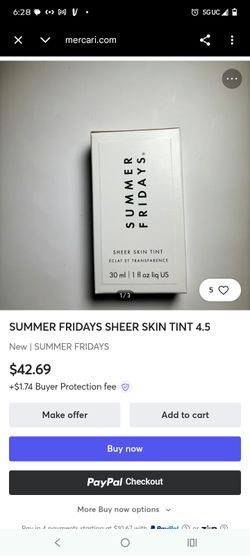 Sheer skin tint summer Friday nights