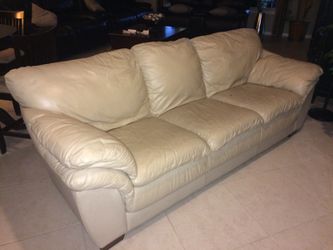 Leather sofa and love seat for $499