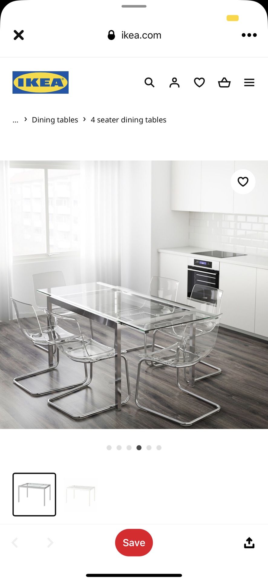 IKEA GLIVARP Extendable Dining Table - Thumbnail 4