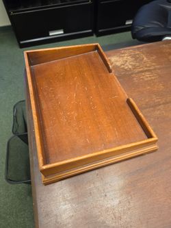 Wood sorter inbox organization desk used