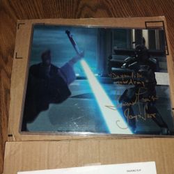 Temuera Morrison Signed Star Wars Jango Fett Picture