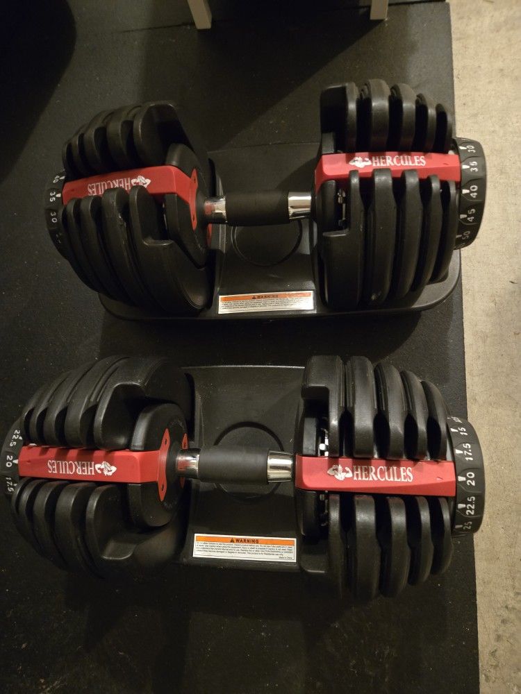 Hercules Adjustable Dumbbells (5–52.5 lb Pair)