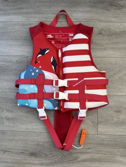 Like New Hey Splash Life Jacket for Kids w/Whistle Suitable for 50-80