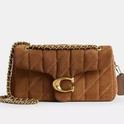 COACH Tabby Shoulder Bag 26 In Neutral Quilting Brass/Cedar bag