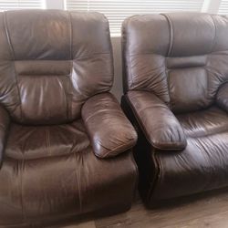 Two Used Ashley Signature Recliners 