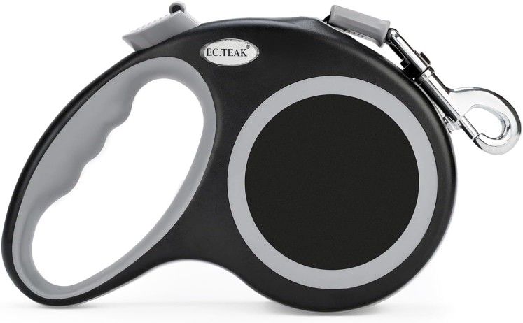 EC.TEAK Retractable Dog Leash, 26 Foot Dog Walking Leash for Medium Large Dogs up to 110lbs, One Button Break & Lock, Heavy Duty No Tangle, Large