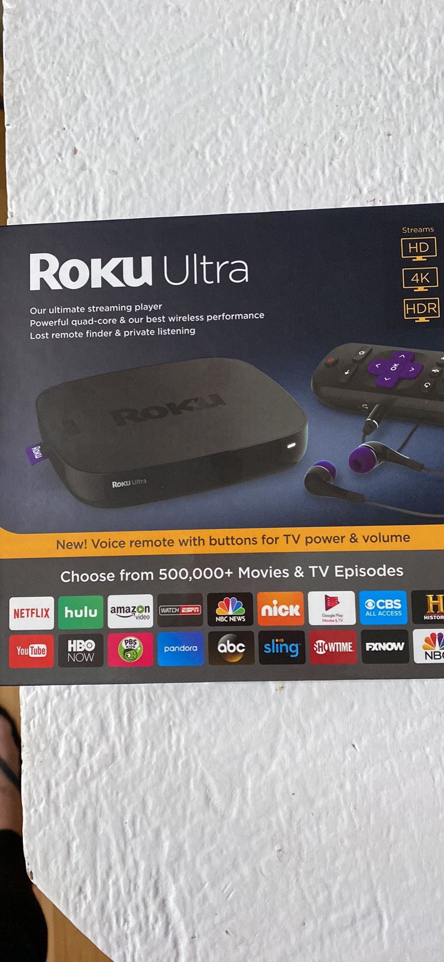 Roku Ultra HD/4K/HDR Streaming Player