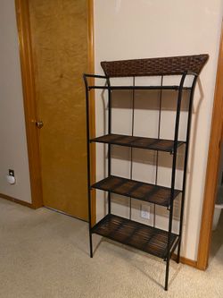 Folding shelf Boho Rattan style
