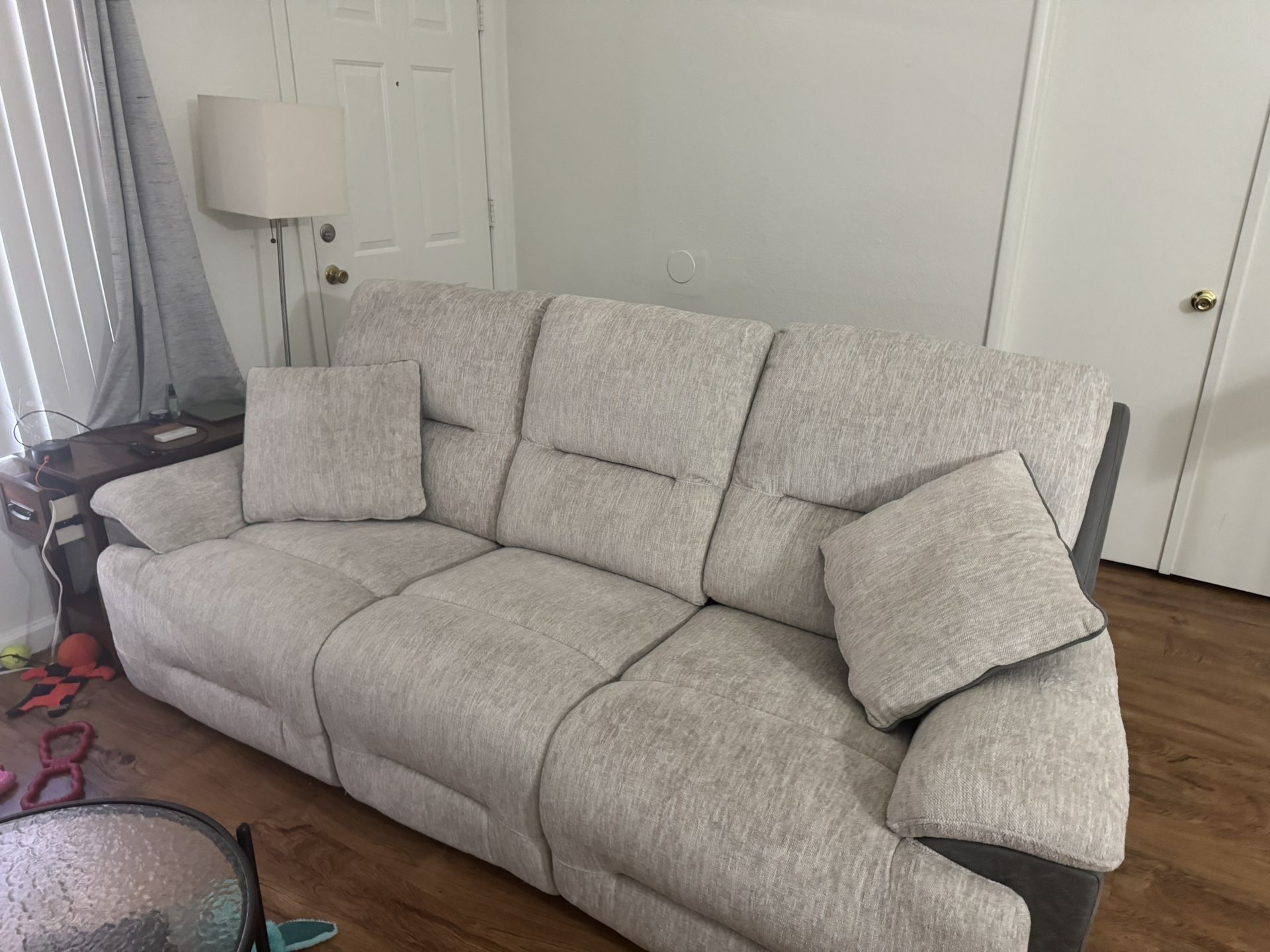Sonoma 90 Inch Beige Power Reclining Sofa