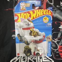 HOT.   WHEELS.       FELINE.    LUCKY