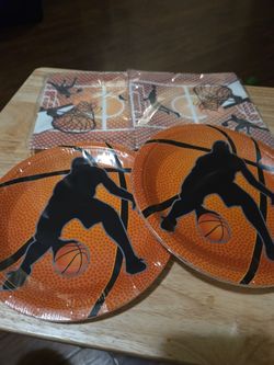 Basketball Birthday Party Plates And Napkins 