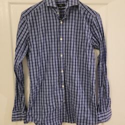 Men's Boss Long Sleeve Blue Shirt
