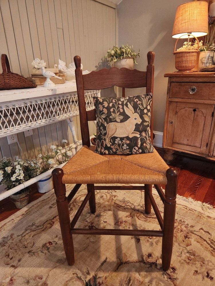 Beautiful Antique French Country Chair 