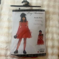 Lydia Beetlejuice Red Wedding Dress Costume + Veil – Small – $40 OBO