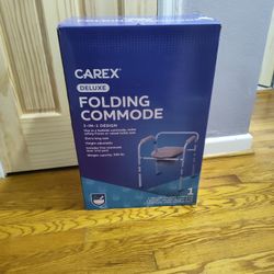 Carex Deluxe Folding 3 In 1 Commode New 
