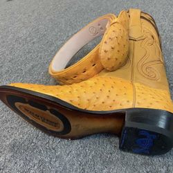 Nuevas Botas De Avestruz Y Cinto Original 