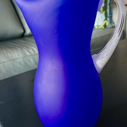 Kosta Boda Royal Blue Pitcher