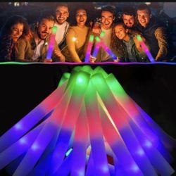 70 Pcs Foam Glow Sticks, Bulk, New