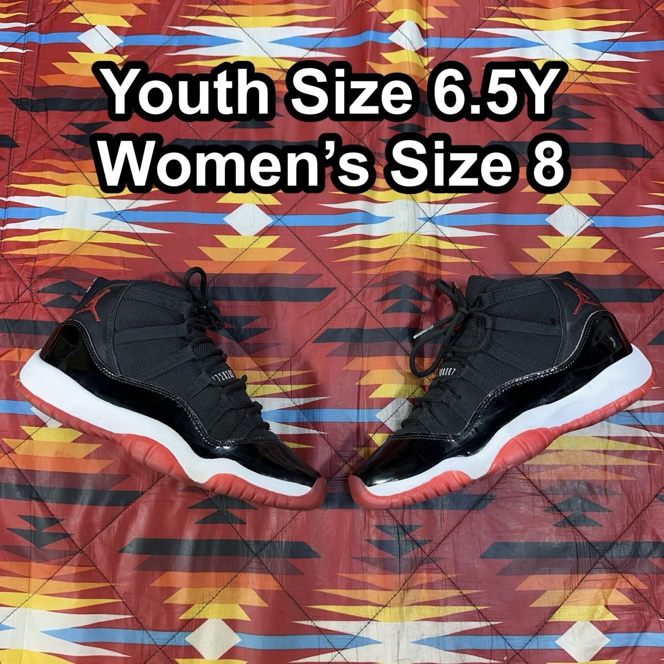 Nike Air Jordan 11 Retro GS Bred 2019 Youth Size 6.5Y Women’s Size 8 378038-061