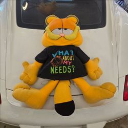 Vintage Garfield "What About My Needs" 28-inch Bean Bag Plush