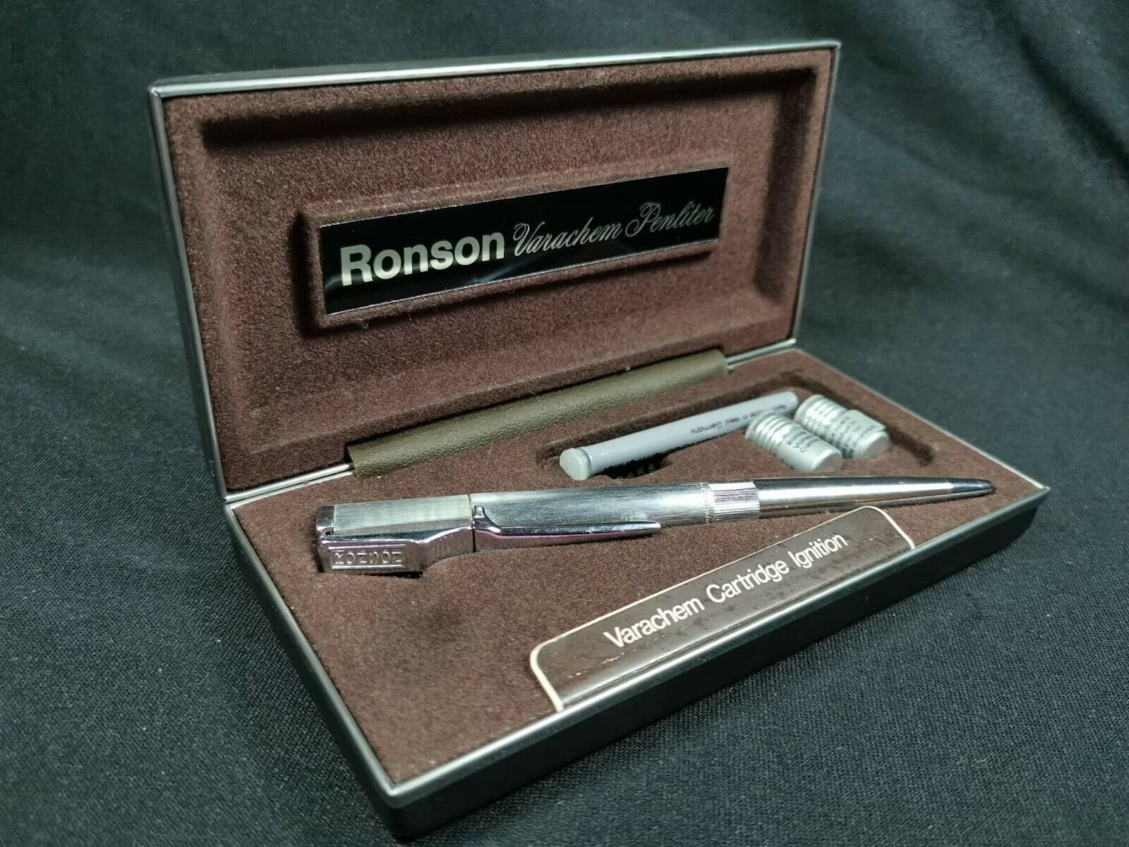 Ronson Varachem Penliter ボールペン 本体 Vintage Ronson Pen Lighter Varachem Penliter Ink Pen Inkpen in