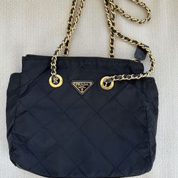 Prada Quilted Bag Authentic With Card 