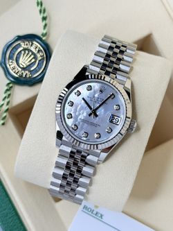 Brand New Rolex Datejust 31 w/ Mother of Pearl Diamonds Dial