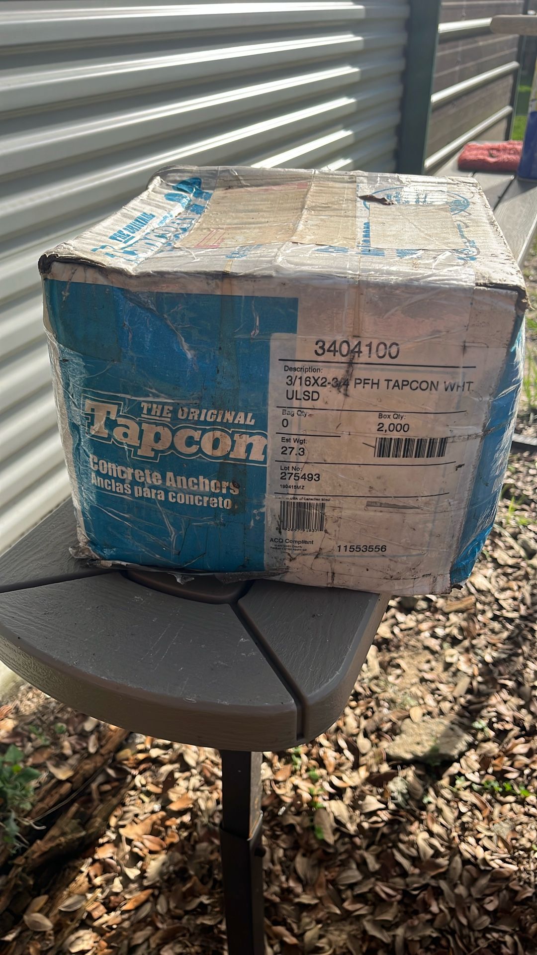 Tapcon 27 Pounds Box Unopened