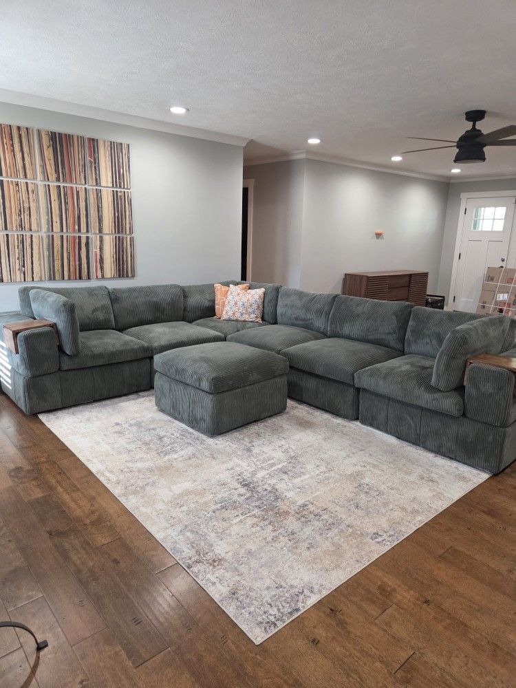 Modular Sectional Sofa With Ottoman 